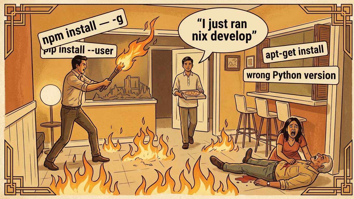 I just ran nix develop