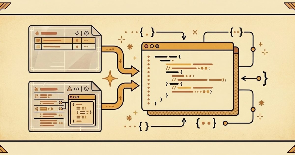 Retro editorial diagram showing two typed record shapes converging into one shared Python function implementation